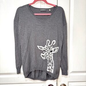 Neiman Marcus Giraffe Knit Sweater